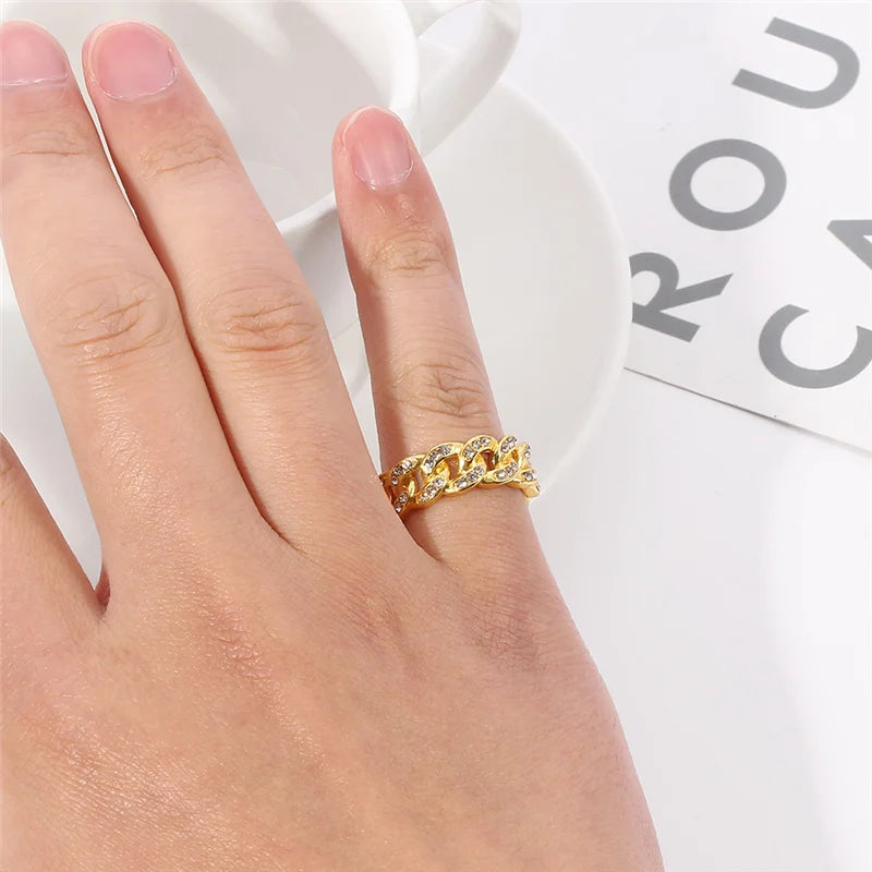 ANILLO CADENA "ICED OUT"