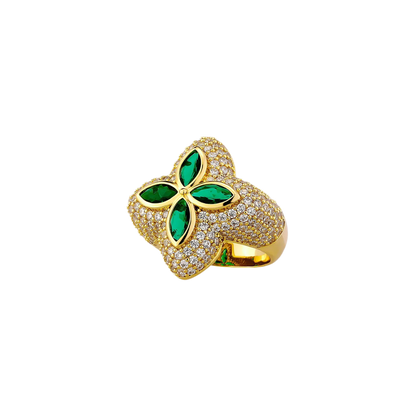 ANILLO "CRUZ ESMERALDA"