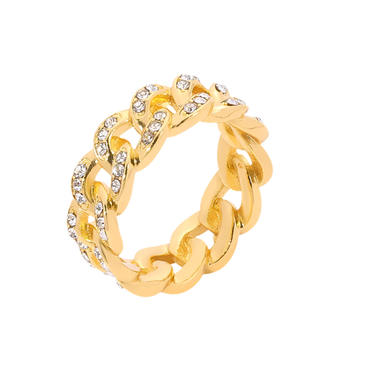 ANILLO CADENA "ICED OUT"