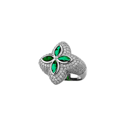 ANILLO "CRUZ ESMERALDA"