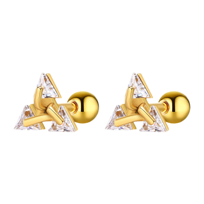 PENDIENTES"TRIANGULO DE ORO"