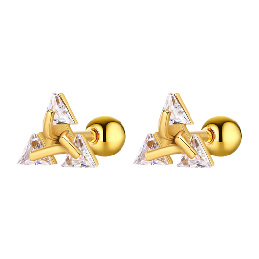 PENDIENTES"TRIANGULO DE ORO"