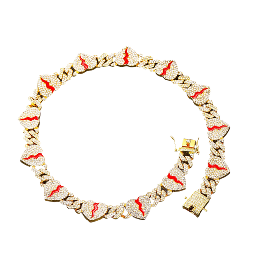 PULSERA CUBANA "CORAZON ROTO"