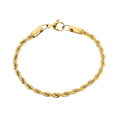 PULSERA"GOLDEN TWIST"- PLATA Y ORO