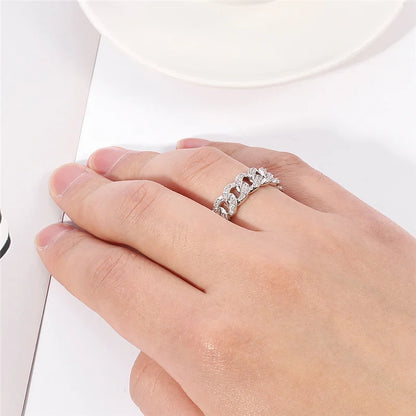 ANILLO CADENA "ICED OUT"