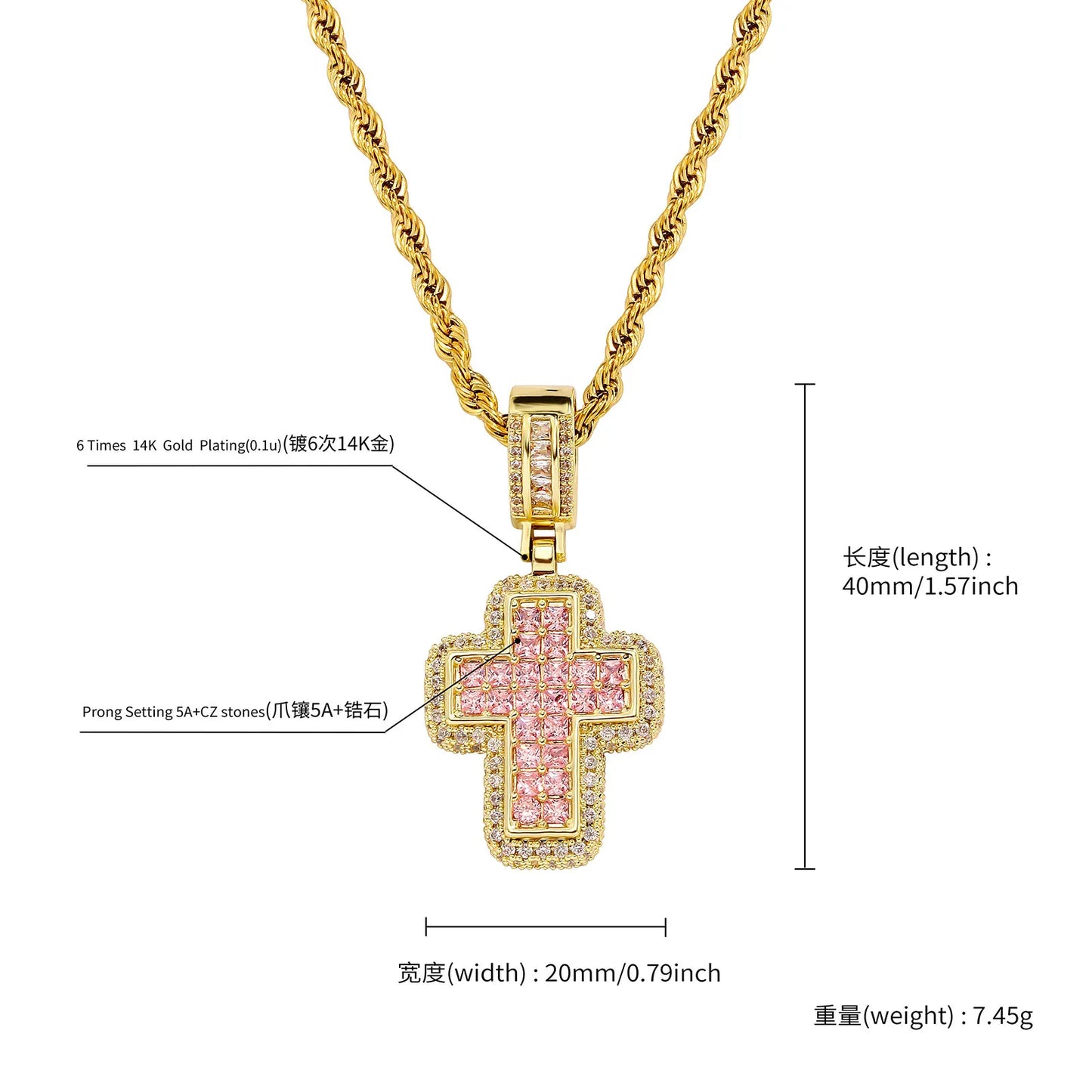 CADENA "CRUZ ROSA"
