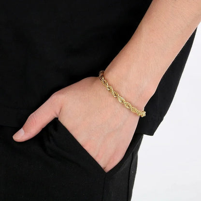 PULSERA"GOLDEN TWIST"- PLATA Y ORO