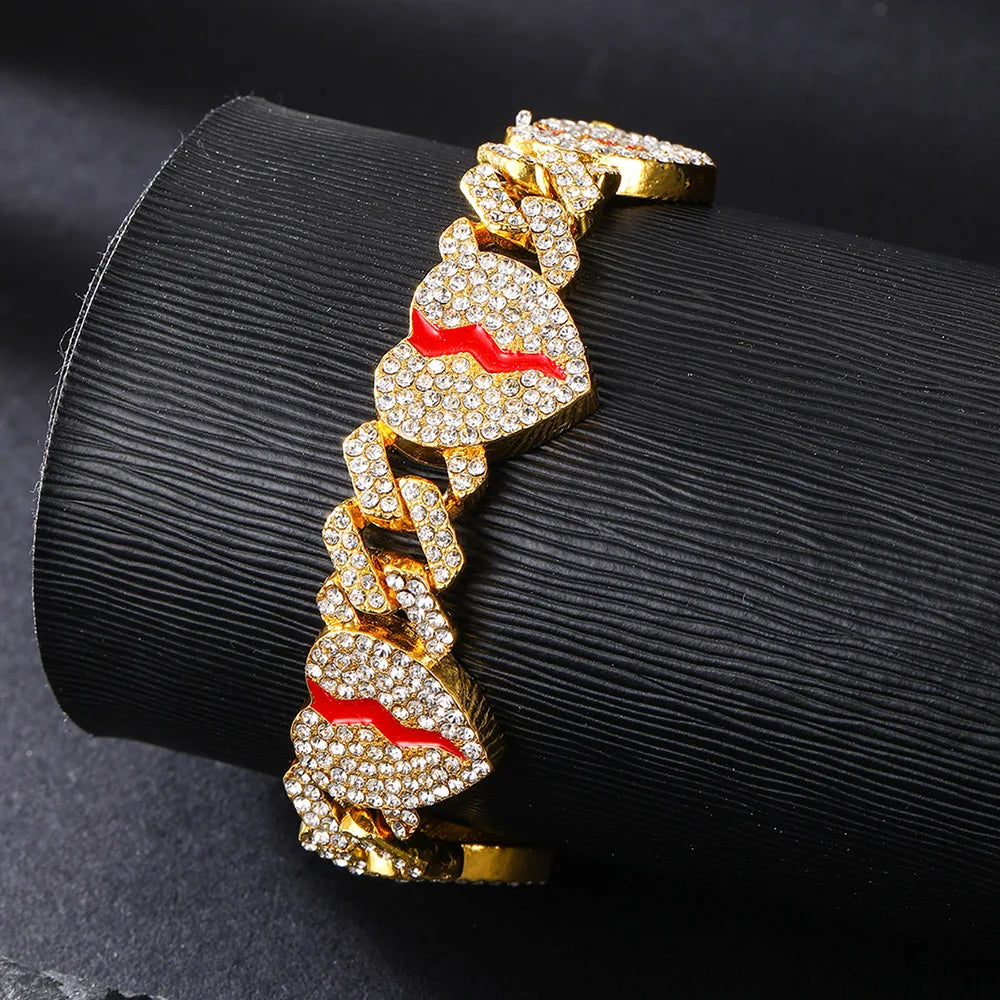 PULSERA CUBANA "CORAZON ROTO"