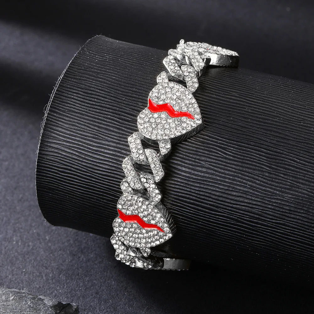 PULSERA CUBANA "CORAZON ROTO"