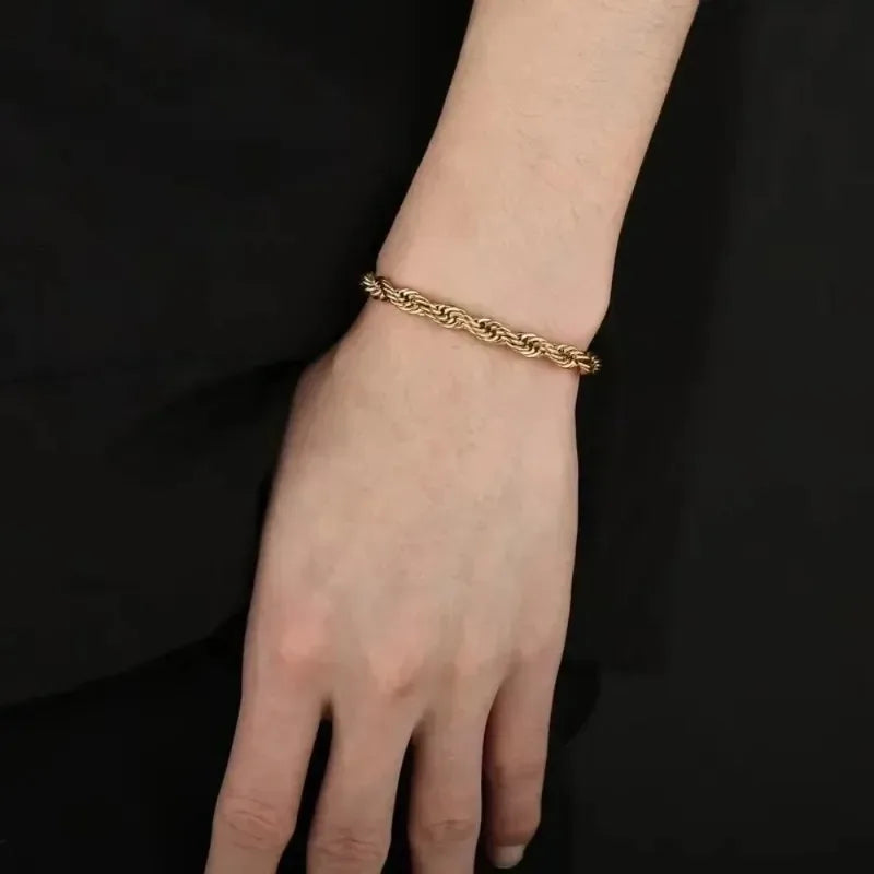 PULSERA"GOLDEN TWIST"- PLATA Y ORO