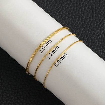 PULSERA CADENA DE SERPIENTE-ACABADO EN ORO